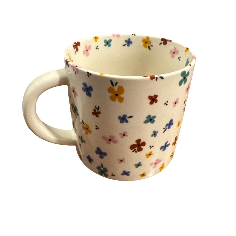 Room Essentials Floral Design Ceramic 14oz Coffee Cup Mug Spring